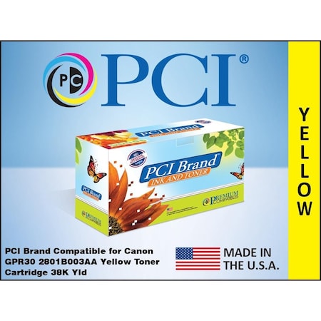 Pci Pci Canon 2801B003Aa Yellow Toner 38K 2801B003AA-PCI